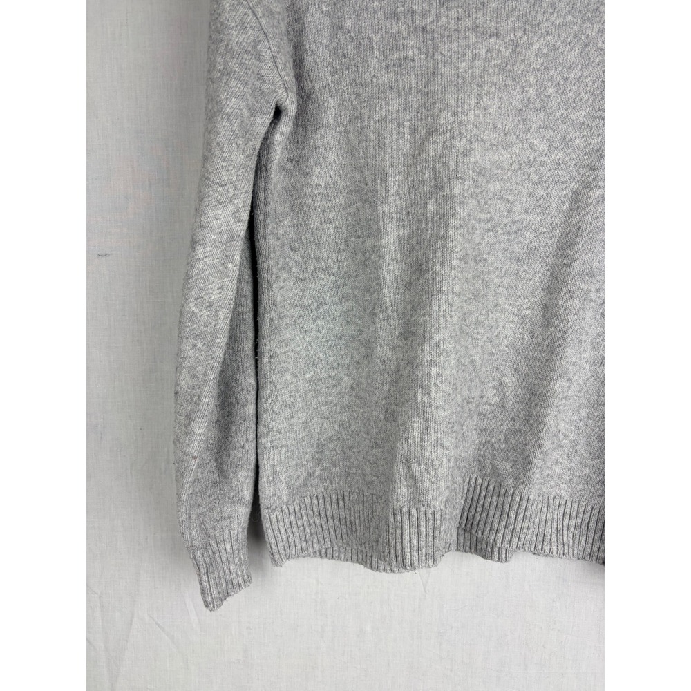 Talbots Womens Gray Holly Berry Intarsia Holiday Christmas Crewneck Sweater M - Picture 14 of 14